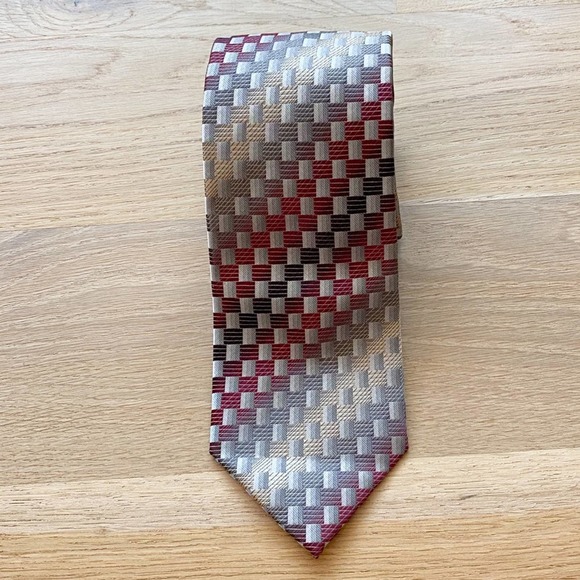 ALEXANDER JULIAN COLOURS Men's Multi Striped Handmade Polyester Necktie sz OS - Picture 1 of 14